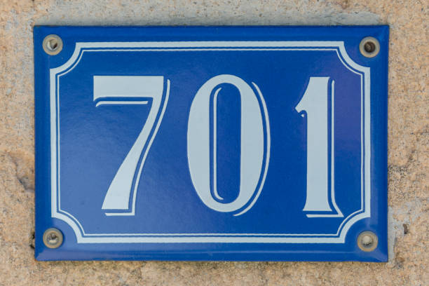 istock House Number Seven Hundred One - 701 1062146594