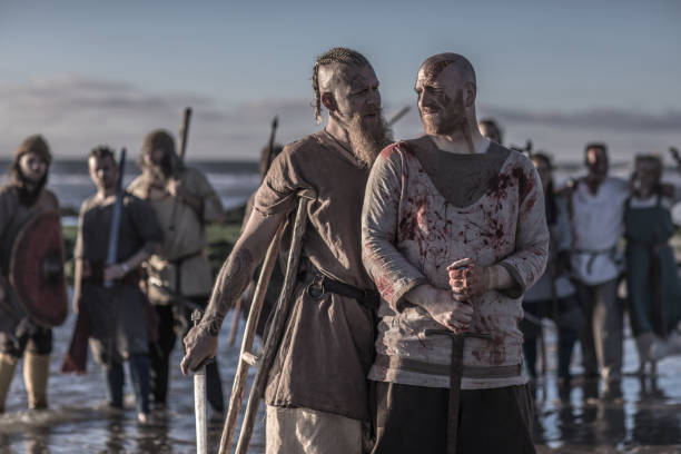 istock A hoard of Weapon wielding viking warriors 1062147596