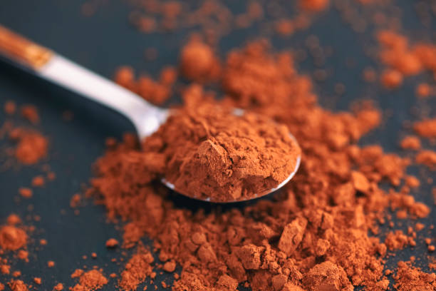 istock Spoon filled with organic cocoa powder 1062148938