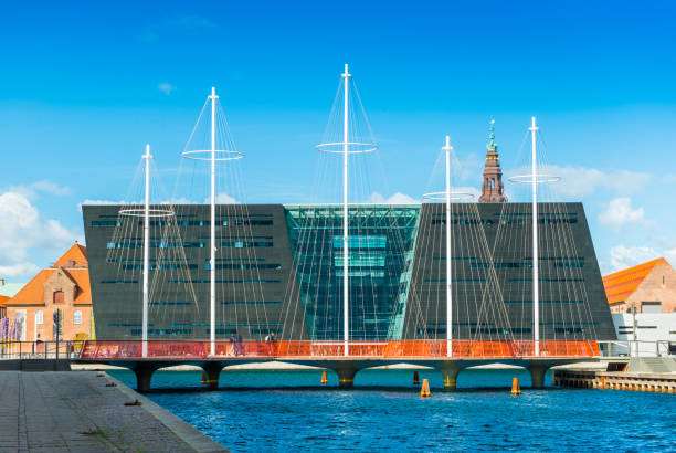 Copenhagen - October 2018, Denmark: Circle Bridge (Cirkelbroen) over the Christianshavn Canal