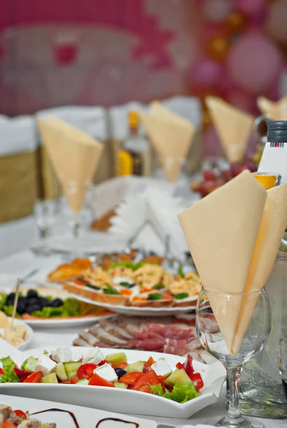 istock delicious dishes on the table in the restaurant. serving table. 1062154328
