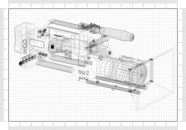 filmkamera architekt blaulicht - medium format camera stock-fotos und bilder