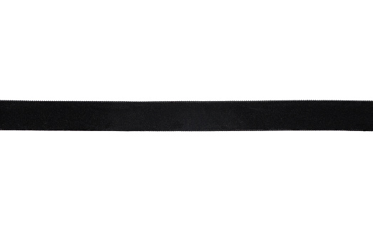 Background With Black Velvet Ribbon On White Background Stock