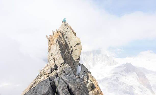 istock Montain climber on top of Dent du Geant 1062167758