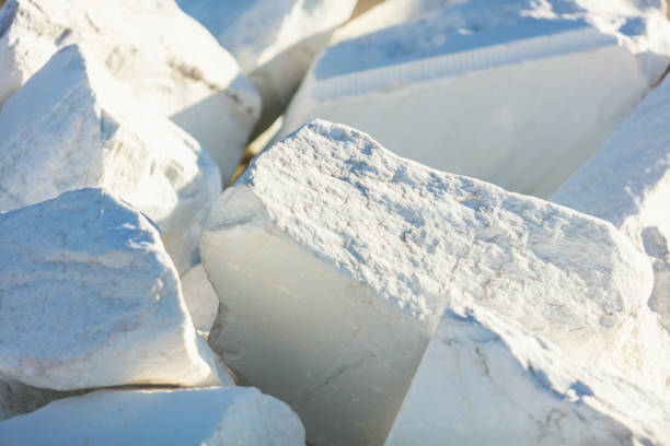 Blanco corte Boulder y fondos de superficies de piedra y varias texturas en Colorado occidental Rural - foto de stock