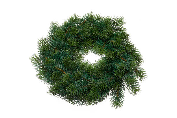 istock Advent wreath made of fir branches 1062175176