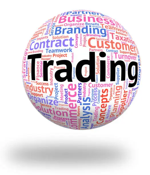 Photo of Trading Word Indicates Ecommerce Wordcloud And Business