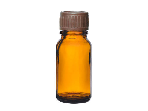 istock empty glass small bottle for drugs with a plastic cover 1062184404