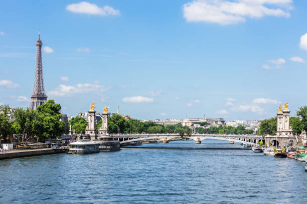 istock Pont Alexandre III Bridge with Eiffel Tower. Paris, France 1062185950