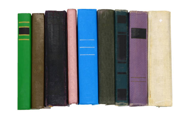 istock large series old hardcover books, isolated 1062186122
