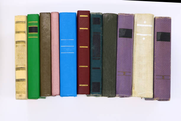 istock large series old hardcover books, isolated 1062186180