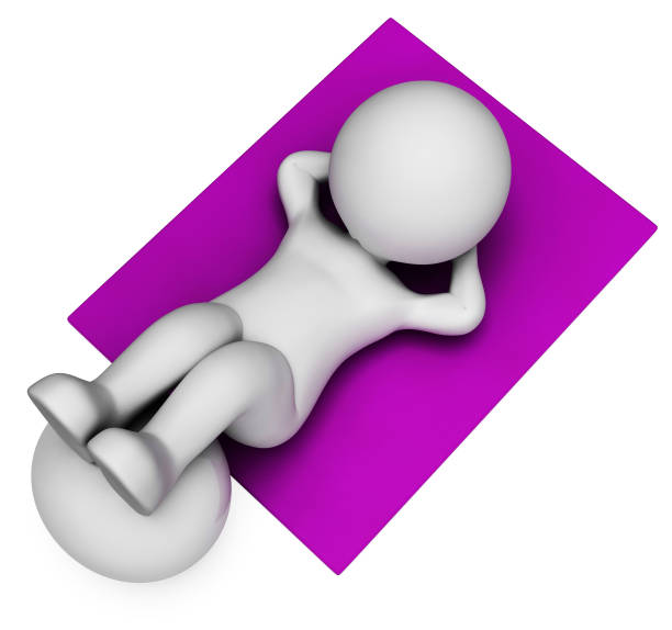 istock Sit Ups Shows Get Fit And Abdominal 3d Rendering 1062188576