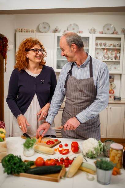 istock Mature couple cooking together 1062202026