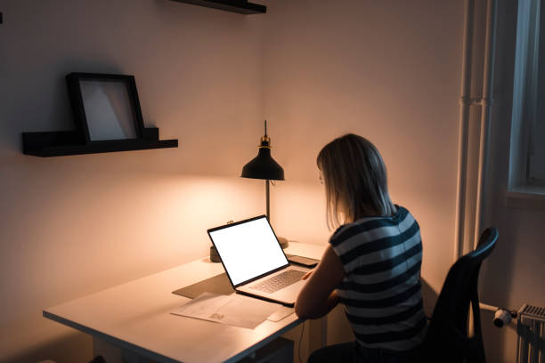 istock Woman using her laptop in the home office 1062204798
