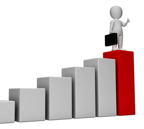 istock Character Success Indicates Business Person And Advance 3d Rendering 1062219876