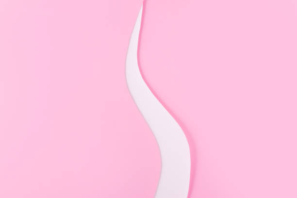 istock Abstract geometric bright double pastel color paper background. 1062223306