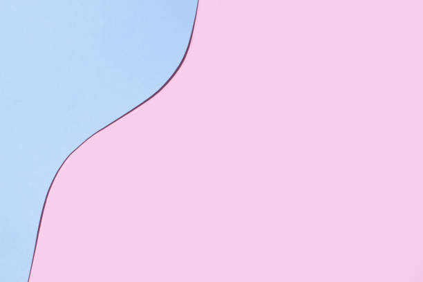 istock Abstract geometric bright double pastel color paper background. 1062223314