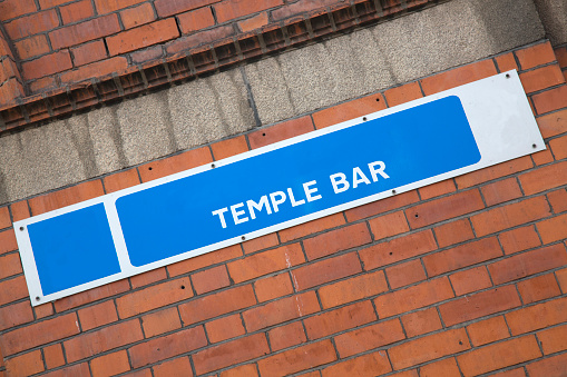 Temple Bar Street Sign, Dublin; Ireland