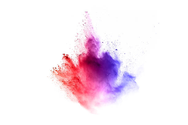 istock abstract powder splatted background. Colorful powder explosion on white background. Colored cloud. Colorful dust explode. Paint Holi. 1062228442