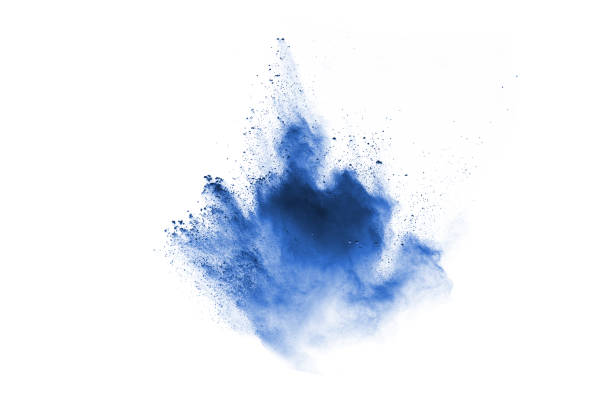 istock Abstract blue powder splatted background,Freeze motion of color powder exploding/throwing color powder,color glitter texture on white background. 1062228646