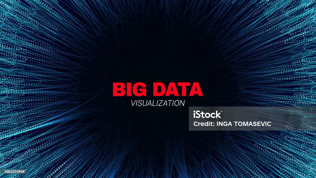 Abstract Data Stream Vector Poster Stock Illustration - Download Image ...