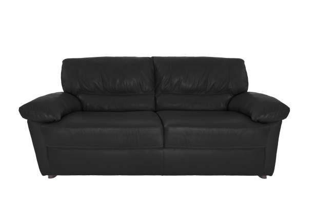 istock Three seats cozy color leather sofa isolated on white background 1062233334