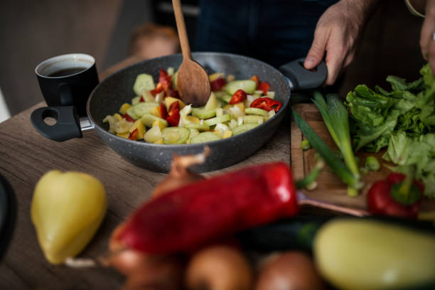 istock Steaming mixed vegetables in the wok, asian style cooking 1062235732