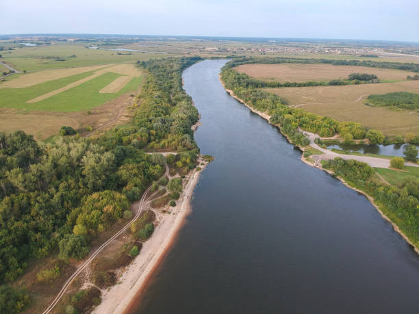 istock View of the great Oka river from a height 1062240638