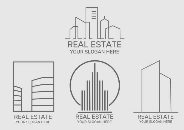 Real Estate house  icon Nice and glossy real estate house , very detailed and expressive real estate logos stock illustrations