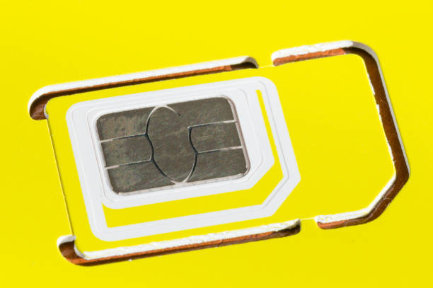 istock Mobile phone sim card. Close-up for sim-card. 1062254850