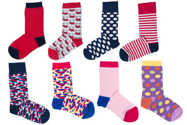 istock Cute Colorful Socks On White Background 1062259820