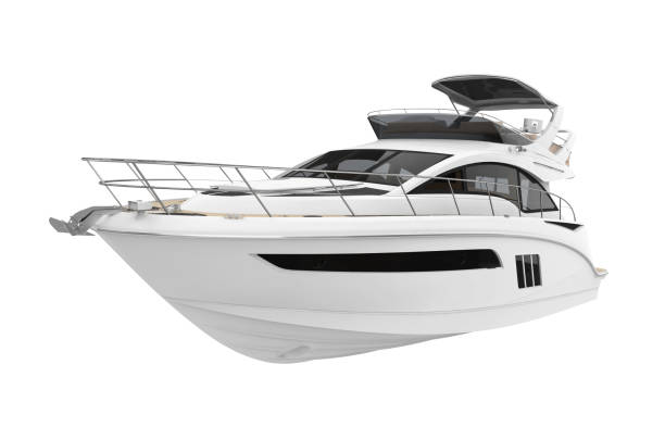White Pleasure Yacht Isolated