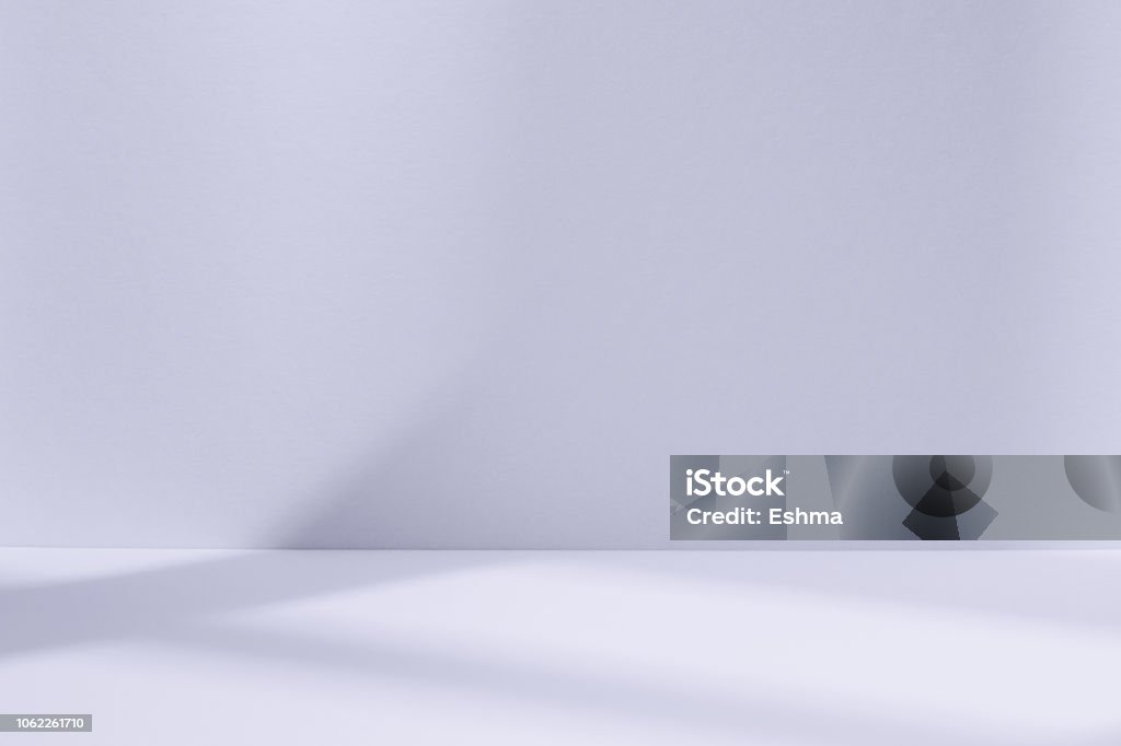 Lichtstudio blauen Raum mit Fenster Schatten - Lizenzfrei Bildhintergrund Stock-Foto