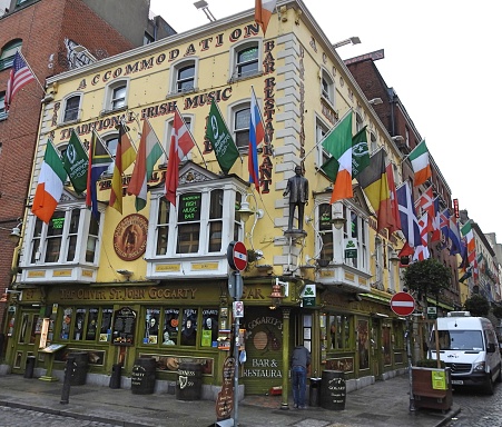31st October 2018 Dublin. The Oliver St. John Gogarty traditional Irish bar and restaurant in Temple Bar.