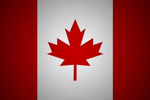 Flag of Canada in minimalistic design and high quality