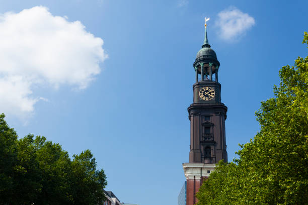 The famous St. Michaelis Church (Michel) in Hamburg, Germany