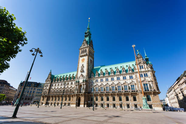 Hamburg Town Hall stock photo