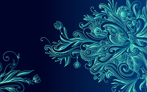 swirly decoration pattern vector art illustration