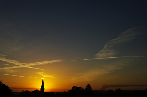 Mystic sunrise in the provine of Limburg