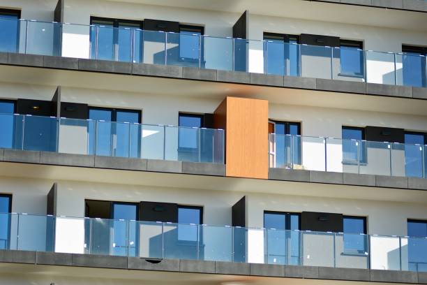 istock Modern apartment buildings on a sunny day with a blue sky. 1062307246