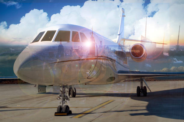 istock Private Jet On Airport Runway 1062314478