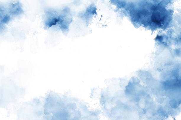istock Blue Abstract Watercolor Painted Art Background 1062328692
