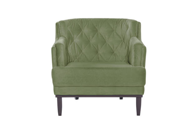 istock Beaultiful blue armchair. Modern chair on white background. Texture chair. 1062334426