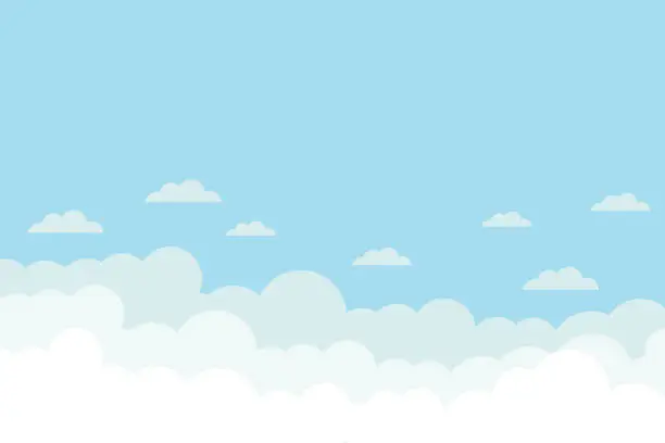 Vector illustration of Sky with clouds