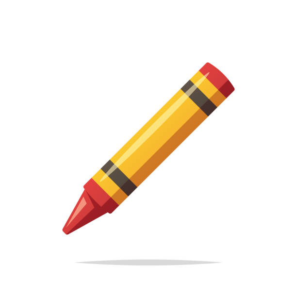 Crayon Vector Isolated Stock Illustration - Download Image Now - Crayon,  Cartoon, Icon - iStock