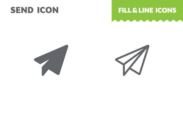 illustrations, cliparts, dessins animés et icônes de envoyer icône, vector. - air mail