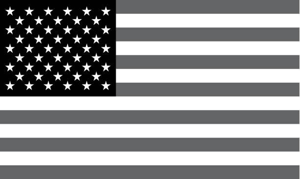 illustrations, cliparts, dessins animés et icônes de drapeau américain foncé - depression sadness usa american flag