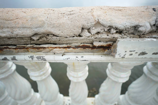 istock Rust in reinforcement concrete beam and wall bar 1062355612
