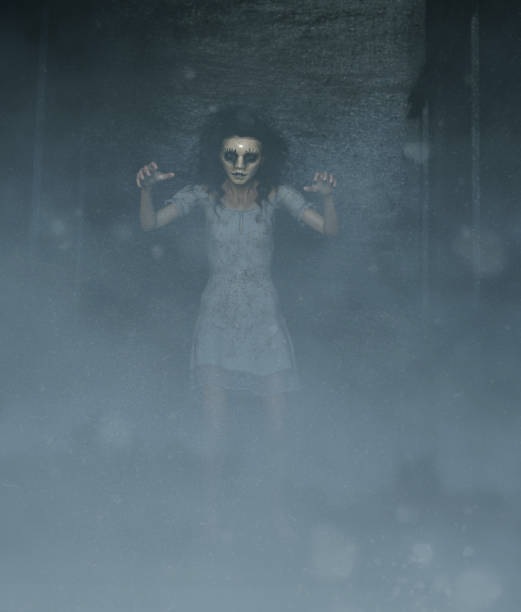 istock ghost woman in creepy mask 1062360804