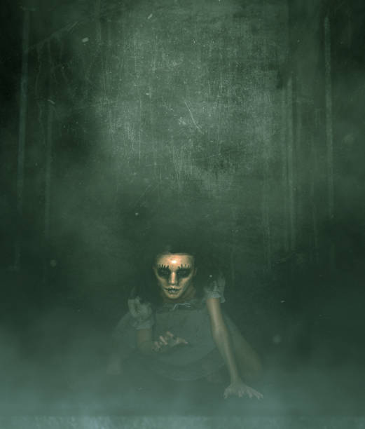 istock ghost woman in creepy mask 1062360812